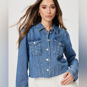 NWT Paige Cropped Pacey Denim Jacket Small